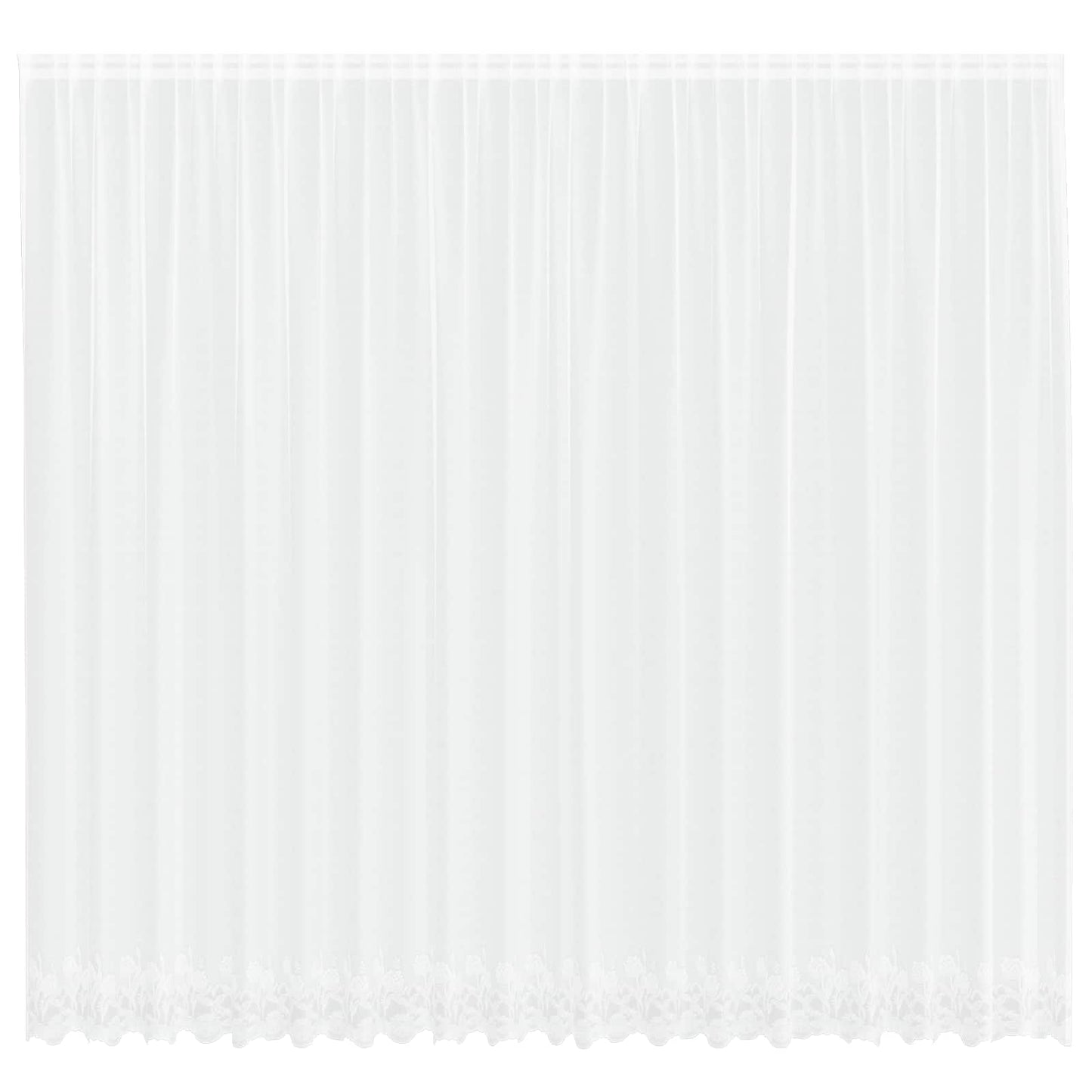 Tenda in Pizzo con tende Bianco 280 x 500 cm Poliestere | homemem39