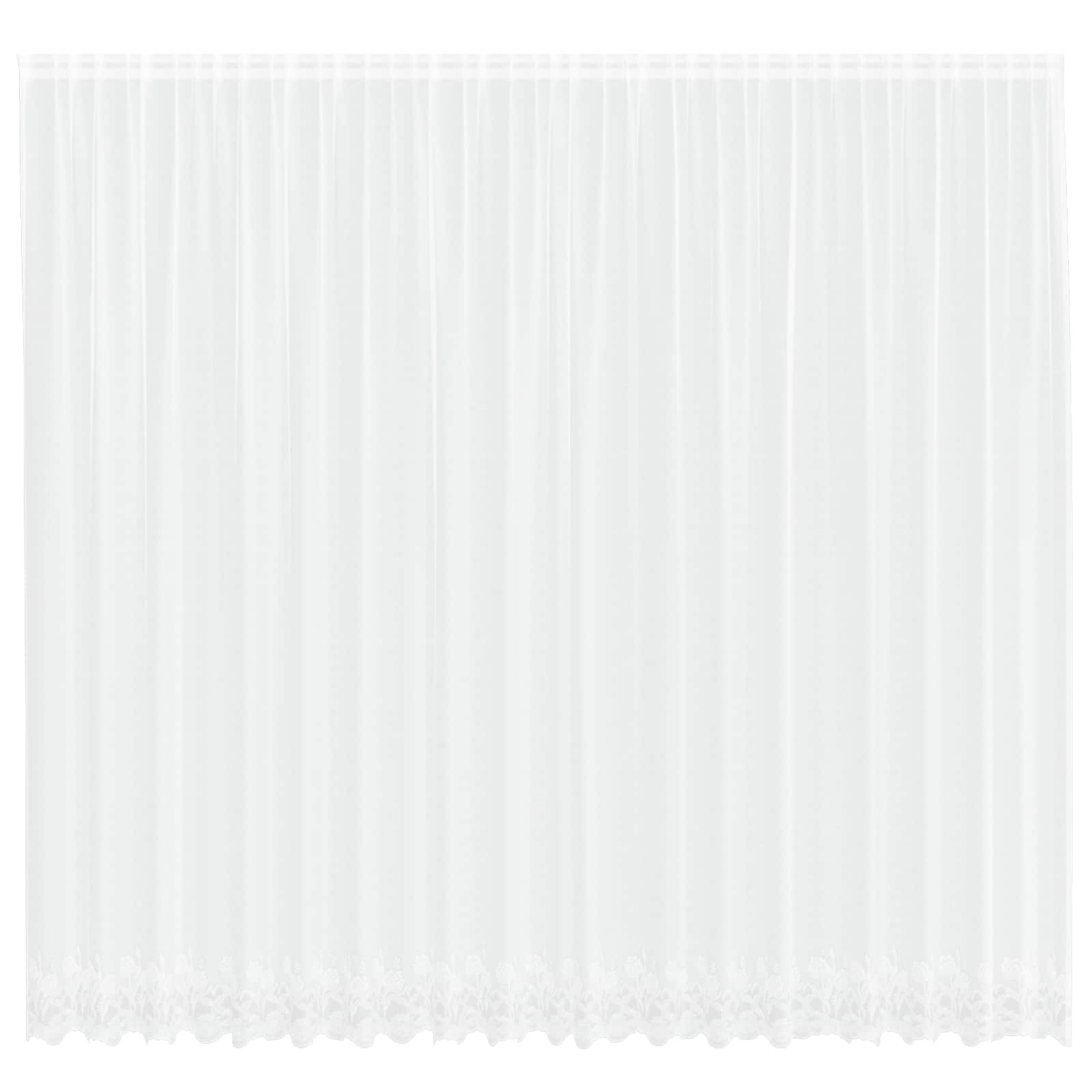 Tenda in Pizzo con tende Bianco 280 x 500 cm Poliestere | homemem39