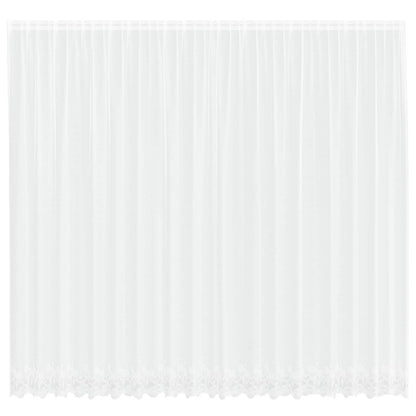 Tenda in Pizzo con tende Bianco 280 x 500 cm Poliestere | homemem39