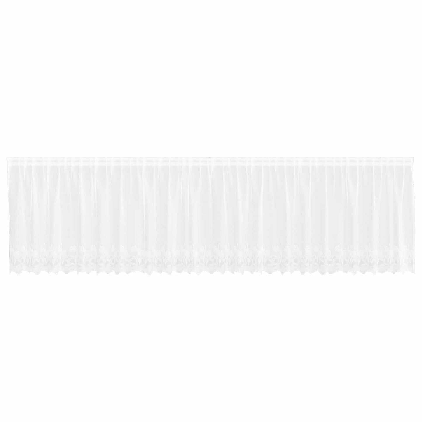 Tenda in Pizzo con tende Floreale Bianco 80 x 600 cm Poliestere | homemem39