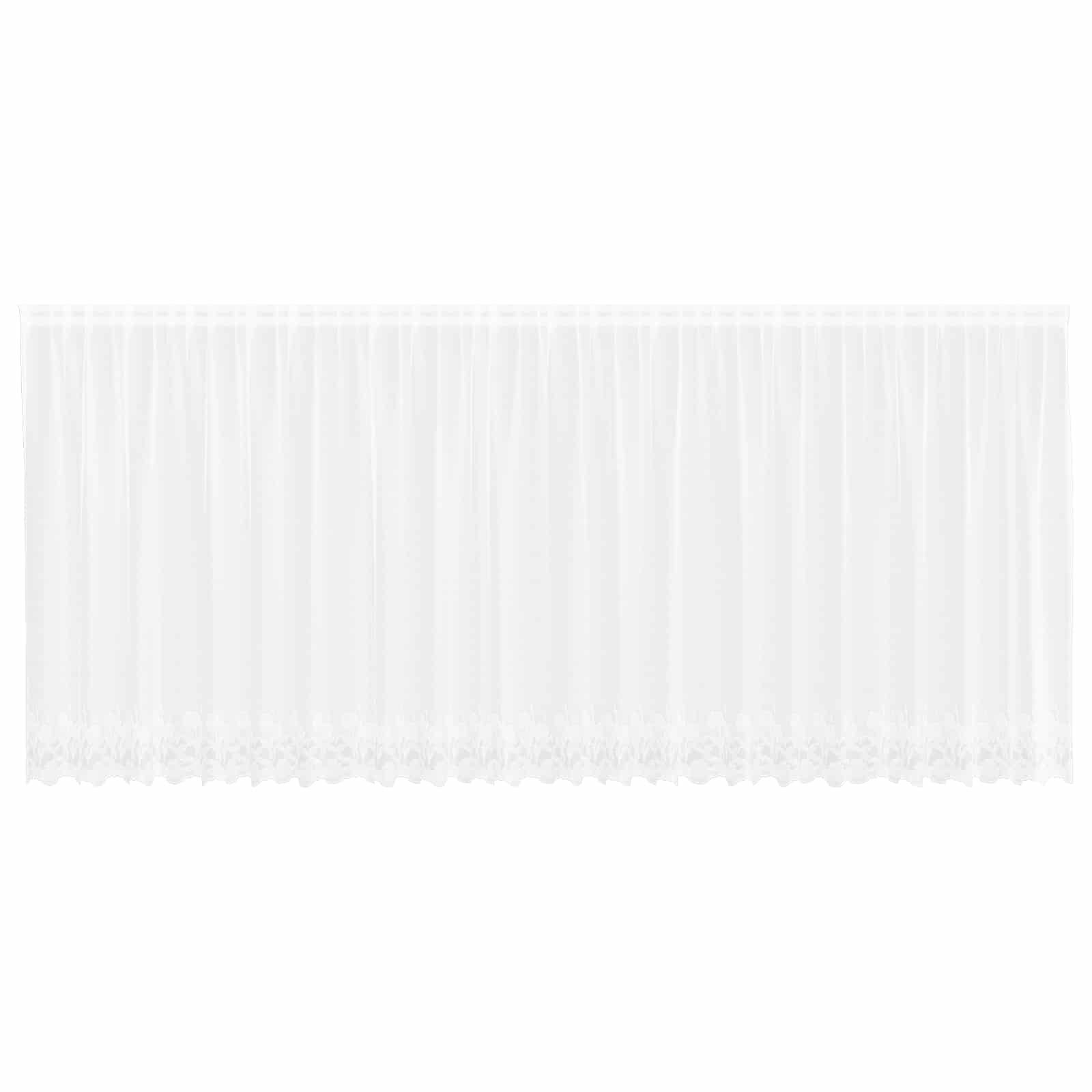 Tenda in Pizzo con tende Bianco 140 x 600 cm Poliestere | homemem39