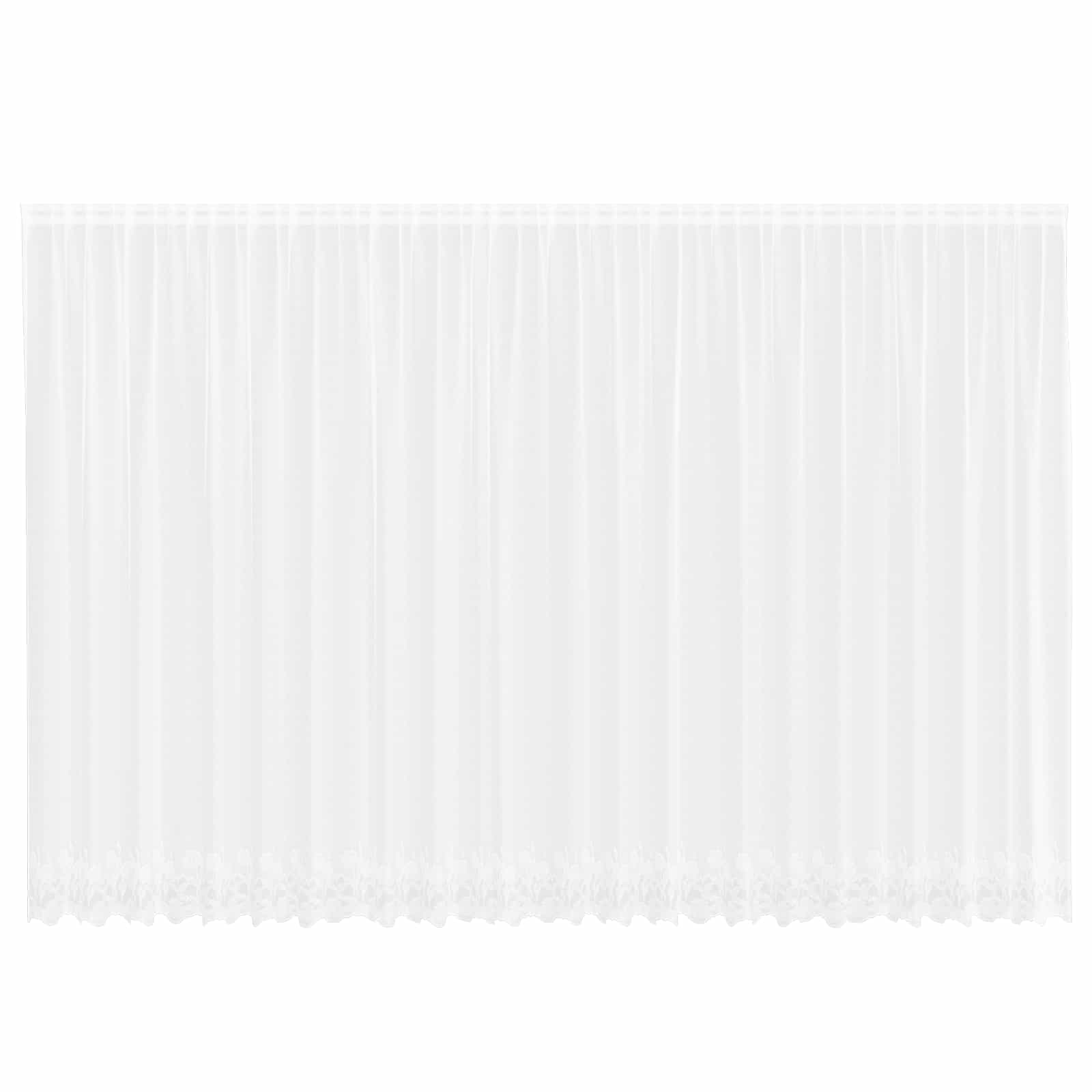 Tenda in Pizzo con tende Bianco 200 x 600 cm Poliestere | homemem39