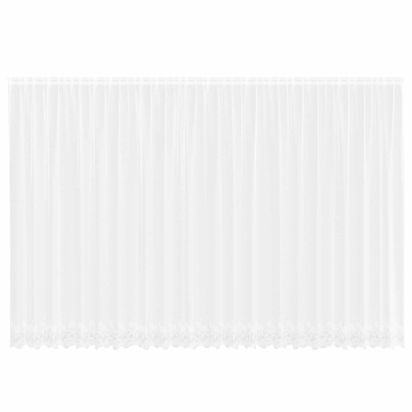 Tenda in Pizzo con tende Bianco 245 x 600 cm Poliestere | homemem39