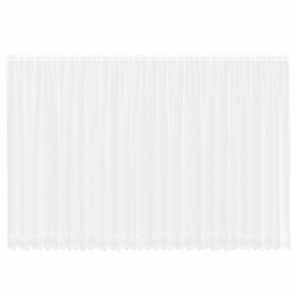 Tenda in Pizzo con tende Bianco 245 x 600 cm Poliestere | homemem39