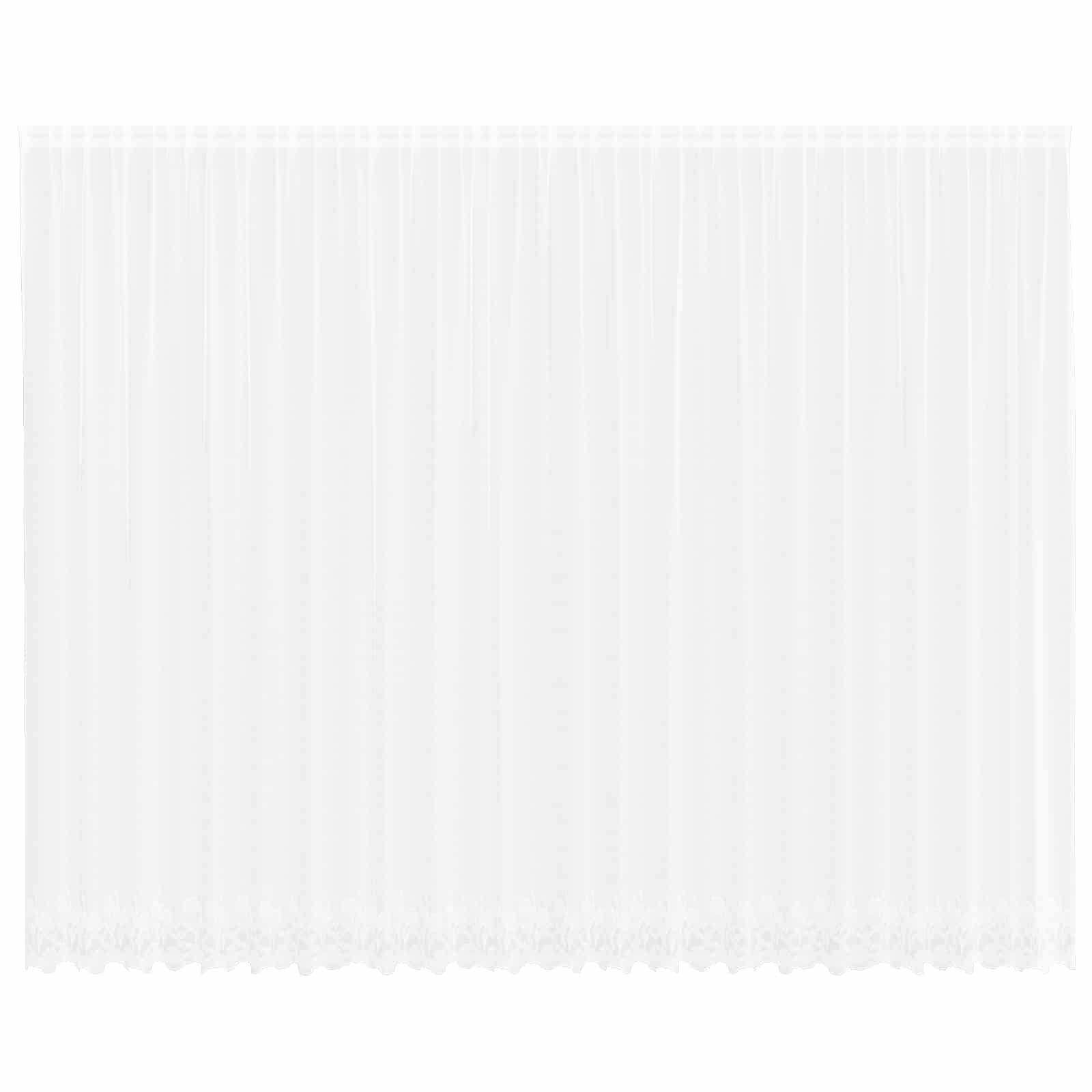 Tenda in Pizzo con tende Bianco 260 x 600 cm Poliestere | homemem39