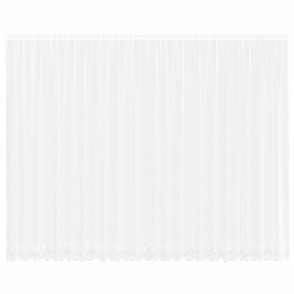 Tenda in Pizzo con tende Bianco 280 x 600 cm Poliestere | homemem39