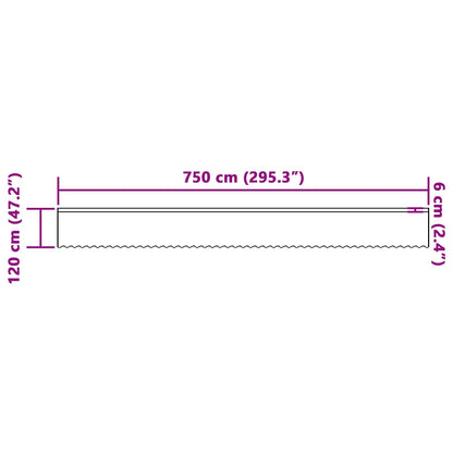 Tenda in Pizzo con tende Bianco 120 x 750 cm Poliestere | homemem39