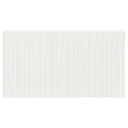 Tenda in Pizzo con tende Bianco 220 x 750 cm Poliestere | homemem39