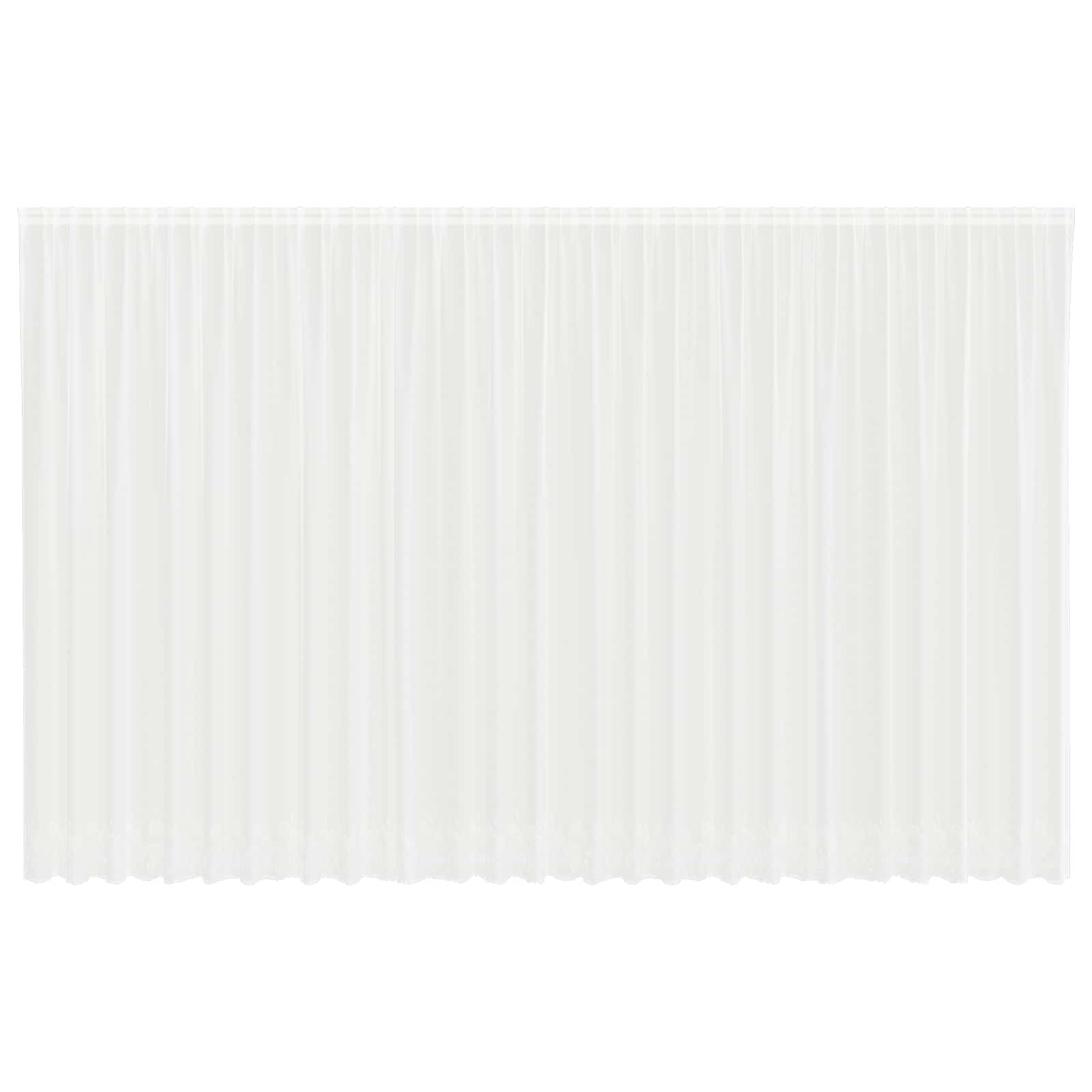 Tenda in Pizzo con tende Bianco 280 x 750 cm Poliestere | homemem39