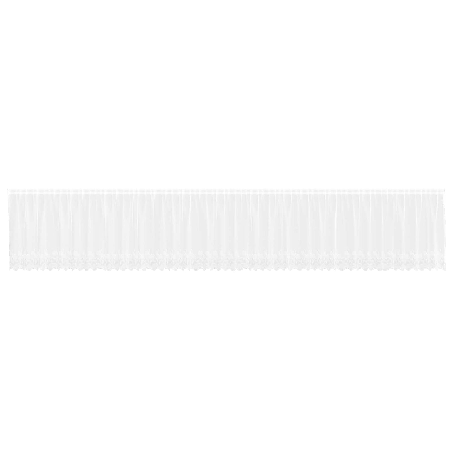 Tenda in Pizzo con tende Floreale Bianco 80 x 900 cm Poliestere | homemem39
