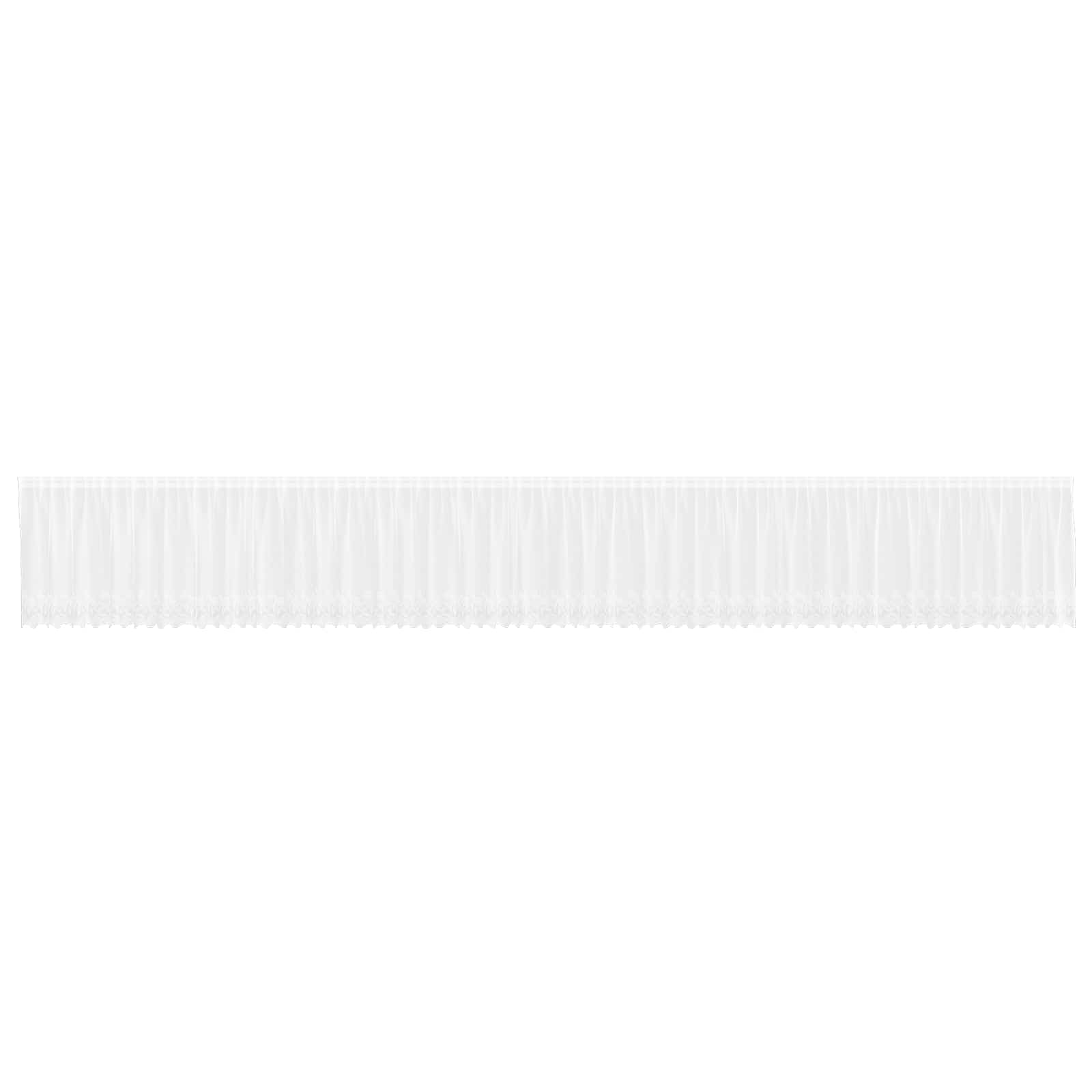 Tenda in Pizzo con tende Bianco 80 x 1200 cm Poliestere | homemem39