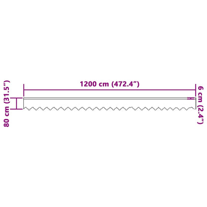 Tenda in Pizzo con tende Bianco 80 x 1200 cm Poliestere