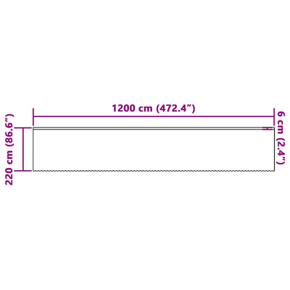 Tenda in Pizzo con tende Bianco 220 x 1200 cm Poliestere | homemem39