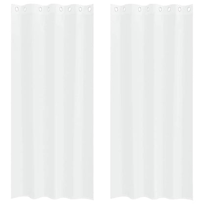 Tenda in Velo con tende 2 pcs Bianco 225 x 140 cm Poliestere | homemem39