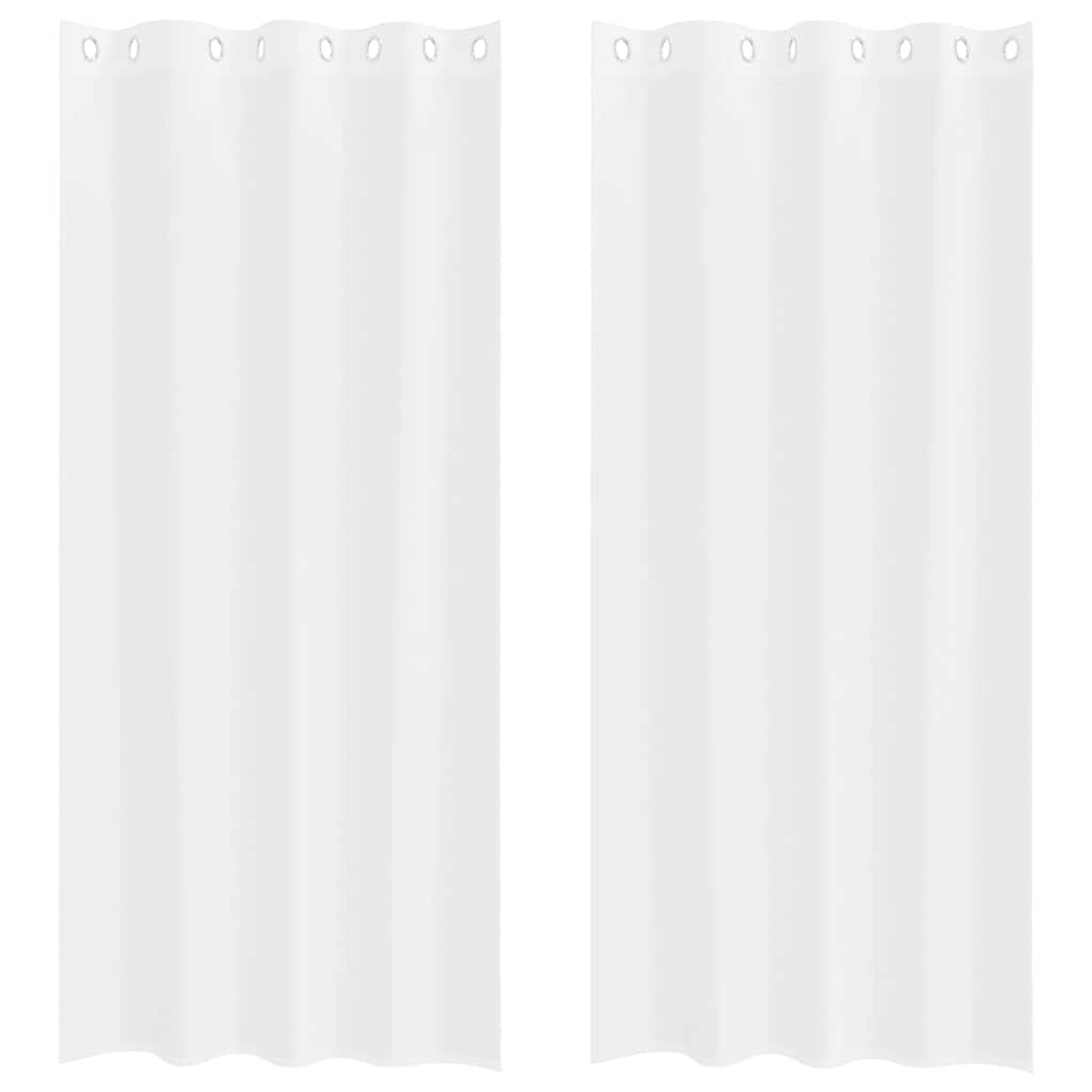 Tenda in Velo con tende 2 pcs Bianco 260 x 140 cm Poliestere | homemem39