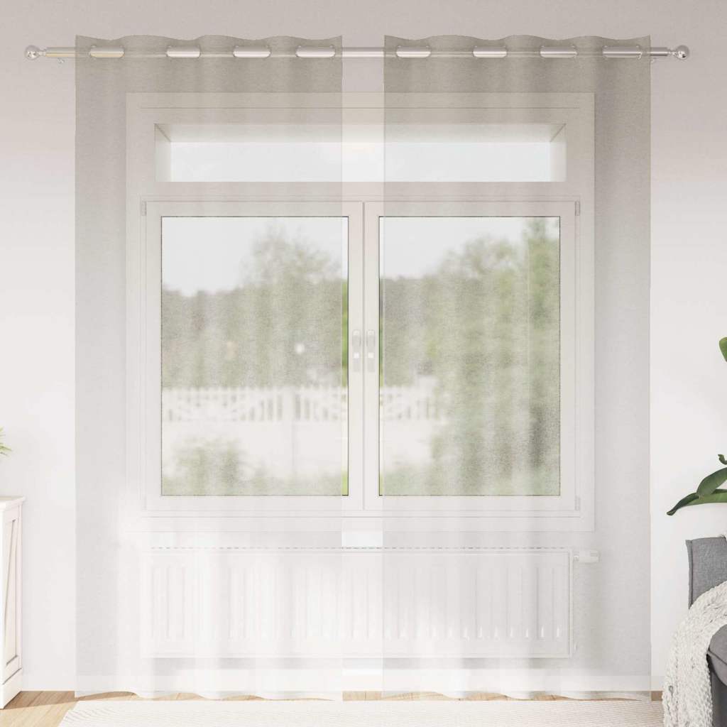 Tenda in Velo con tende 2 pcs Crema 225 x 140 cm Poliestere | homemem39