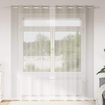 Tenda in Velo con tende 2 pcs Crema 225 x 140 cm Poliestere | homemem39