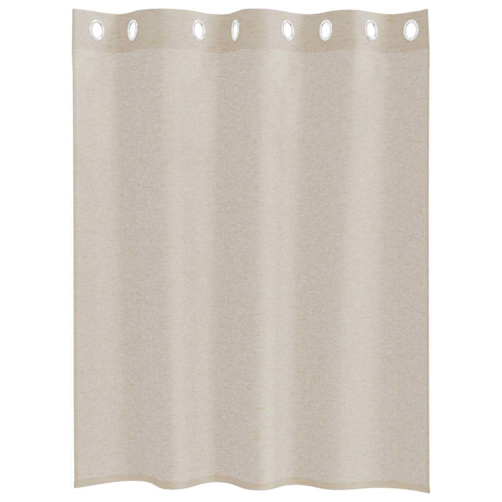 Tenda in Velo con tende 2 pcs Sabbia 140 x 140 cm Poliestere | homemem39