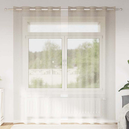 Tenda in Velo con tende 2 pcs Sabbia 225 x 140 cm Poliestere | homemem39