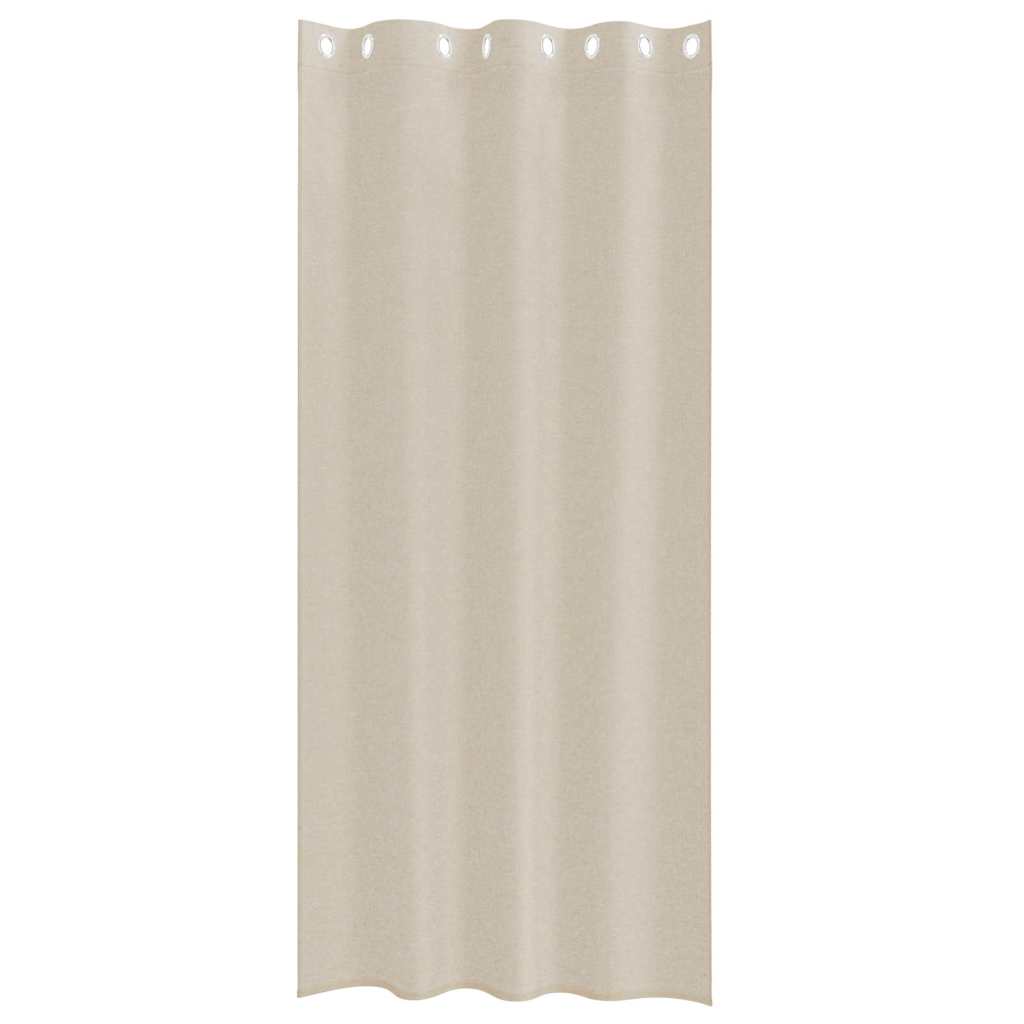 Tenda in Velo con tende 2 pcs Sabbia 225 x 140 cm Poliestere | homemem39