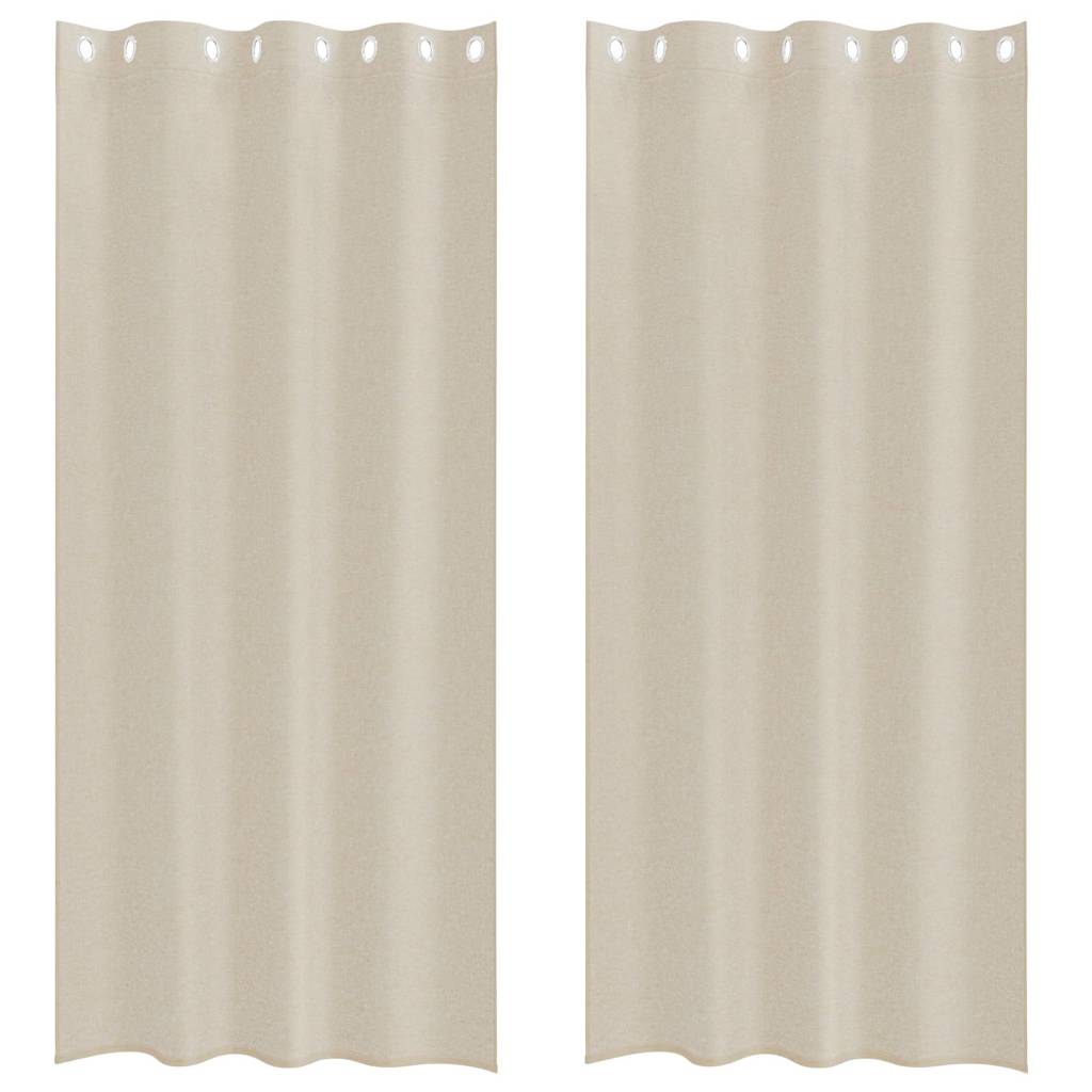 Tenda in Velo con tende 2 pcs Sabbia 245 x 140 cm Poliestere | homemem39