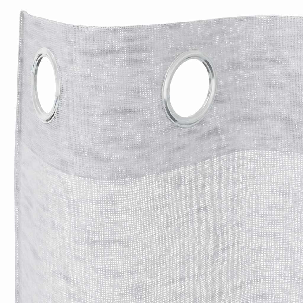 Tenda in Velo 2 pcs Grigio chiaro 140 x 140 cm Poliestere | homemem39