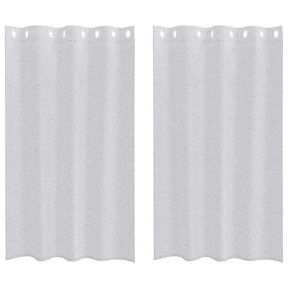 Tenda in Velo 2 pcs Grigio chiaro 175 x 140 cm Poliestere | homemem39