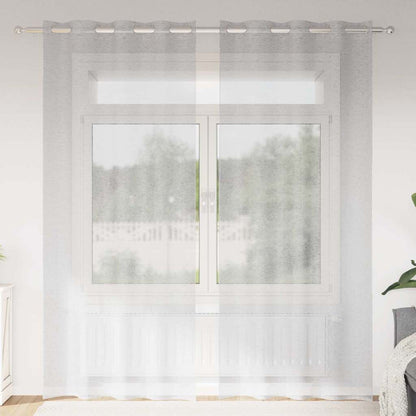 Tenda in Velo 2 pcs Grigio chiaro 225 x 140 cm Poliestere | homemem39