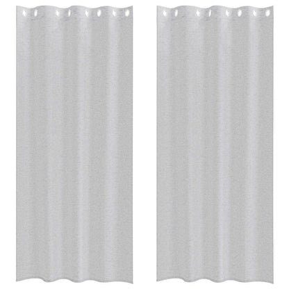 Tenda in Velo 2 pcs Grigio chiaro 260 x 140 cm Poliestere | homemem39