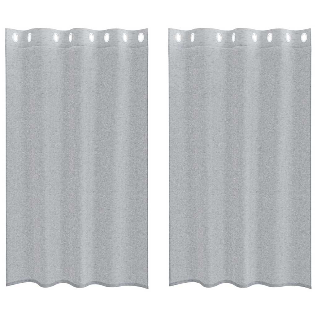 Tenda in Velo 2 pcs Grigio scuro 175 x 140 cm Poliestere | homemem39