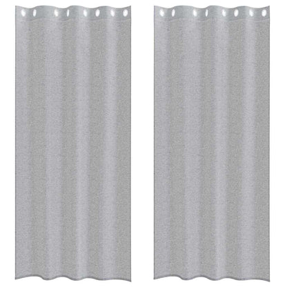 Tenda in Velo 2 pcs Grigio scuro 225 x 140 cm Poliestere | homemem39