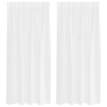 Tenda in Velo con tende 2 pcs Bianco 175 x 140 cm Poliestere | homemem39