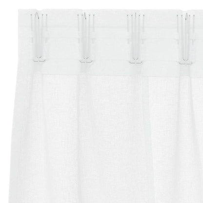 Tenda in Velo con tende 2 pcs Bianco 260 x 140 cm Poliestere | homemem39