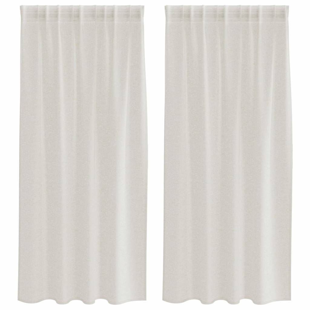 Tenda in Velo con tende 2 pcs Crema 175 x 140 cm Poliestere | homemem39