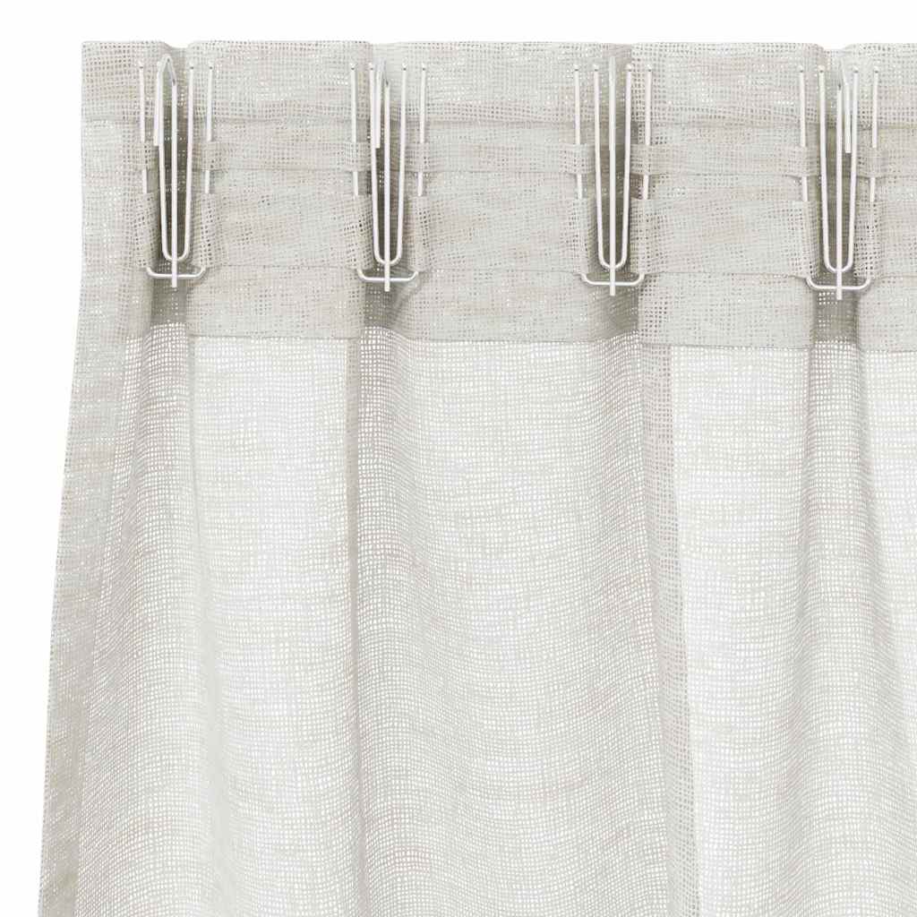Tenda in Velo con tende 2 pcs Crema 245 x 140 cm Poliestere | homemem39
