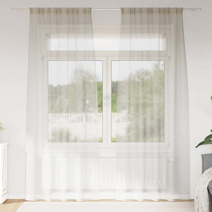 Tenda in Velo con tende 2 pcs Crema 245 x 140 cm Poliestere | homemem39