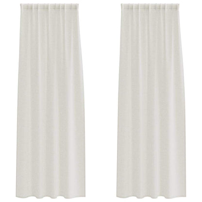 Tenda in Velo con tende 2 pcs Crema 245 x 140 cm Poliestere | homemem39