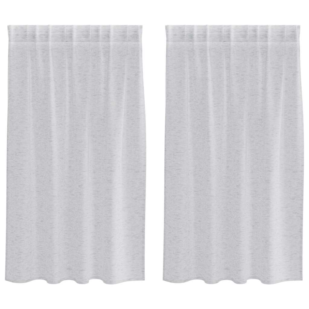 Tenda in Velo 2 pcs Grigio chiaro 140 x 140 cm Poliestere | homemem39