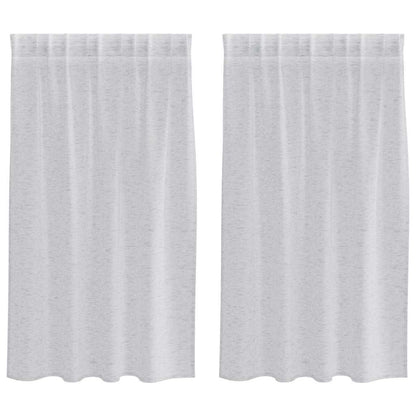 Tenda in Velo 2 pcs Grigio chiaro 140 x 140 cm Poliestere | homemem39