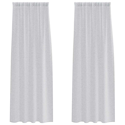 Tenda in Velo 2 pcs Grigio chiaro 245 x 140 cm Poliestere | homemem39