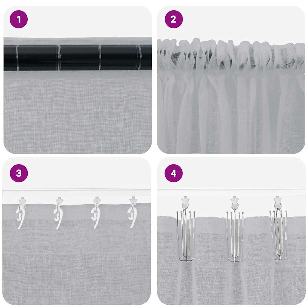 Tenda in Velo 2 pcs Grigio scuro 175 x 140 cm Poliestere | homemem39