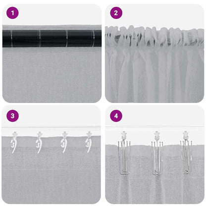 Tenda in Velo 2 pcs Grigio scuro 175 x 140 cm Poliestere | homemem39