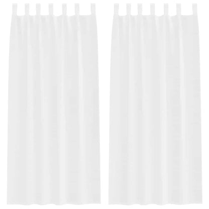 Tenda in Velo con tende 2 pcs Bianco 225 x 140 cm Poliestere | homemem39