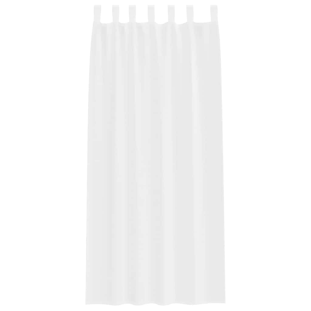 Tenda in Velo con tende 2 pcs Bianco 260 x 140 cm Poliestere | homemem39