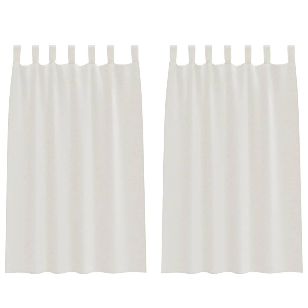Tenda in Velo con tende 2 pcs Crema 175 x 140 cm Poliestere | homemem39