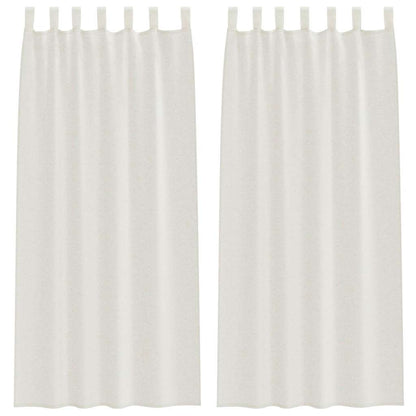 Tenda in Velo con tende 2 pcs Crema 225 x 140 cm Poliestere | homemem39