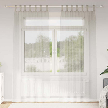 Tenda in Velo con tende 2 pcs Crema 245 x 140 cm Poliestere | homemem39
