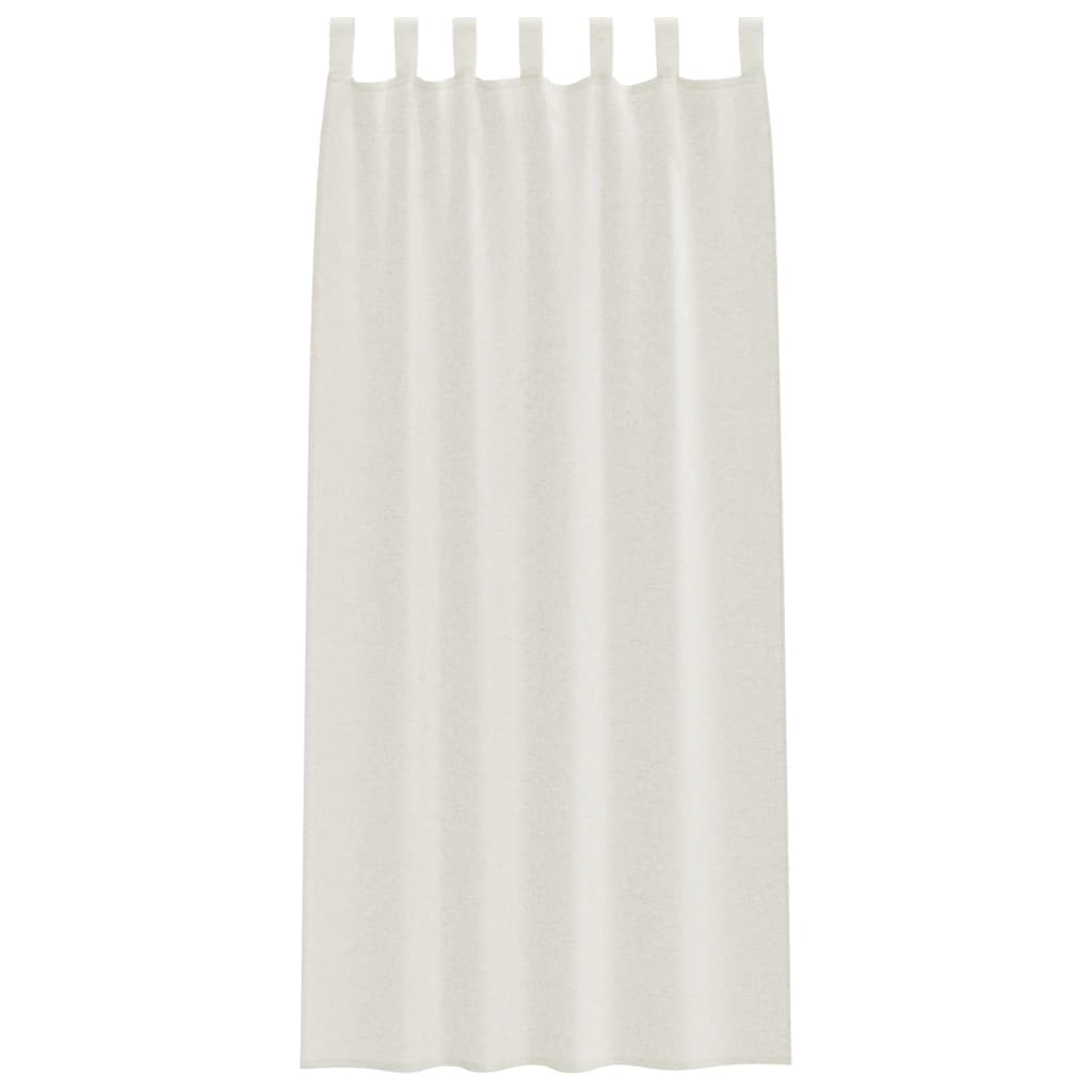 Tenda in Velo con tende 2 pcs Crema 245 x 140 cm Poliestere | homemem39