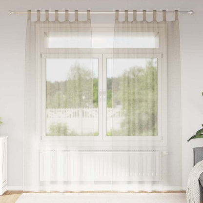 Tenda in Velo con tende 2 pcs Sabbia 245 x 140 cm Poliestere | homemem39