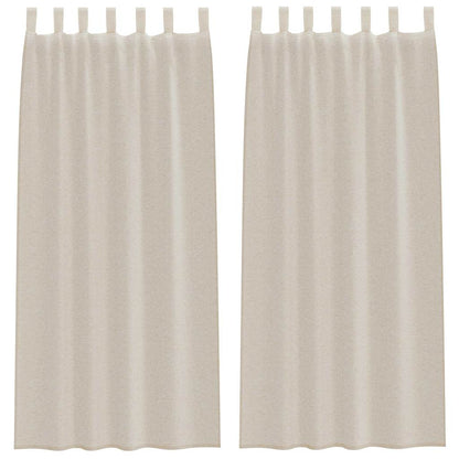 Tenda in Velo con tende 2 pcs Sabbia 260 x 140 cm Poliestere | homemem39